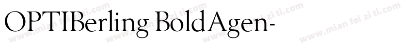 OPTIBerling BoldAgen字体转换